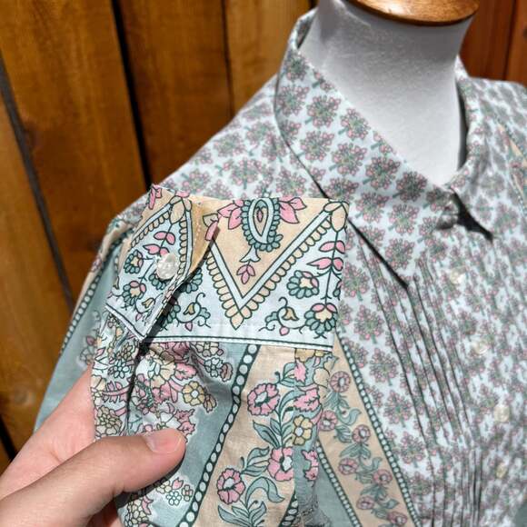 Soft Surroundings Boho Long Sleeve Floral Tunic - Picture 3 of 8